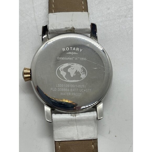 Rotary Women's Classic Quartz MOP Dial Watch White Leather Strap LS00109/061 - Picture 4 of 9